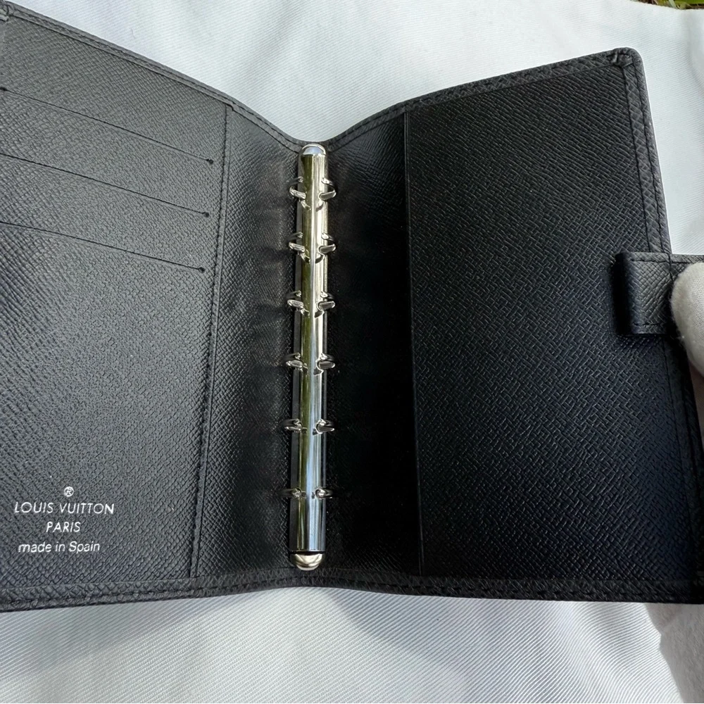 Louis Vuitton Taiga Leather Agenda Notebook Cover Agenda PM Authentic